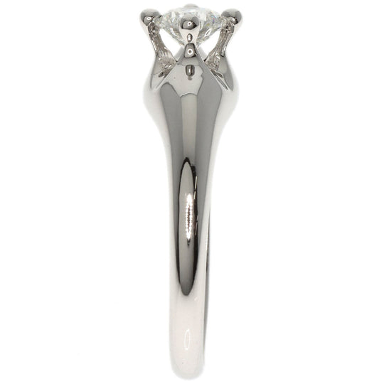 BVLGARI Ring PT950 Silver corona solitaire diamond Women Used Authentic