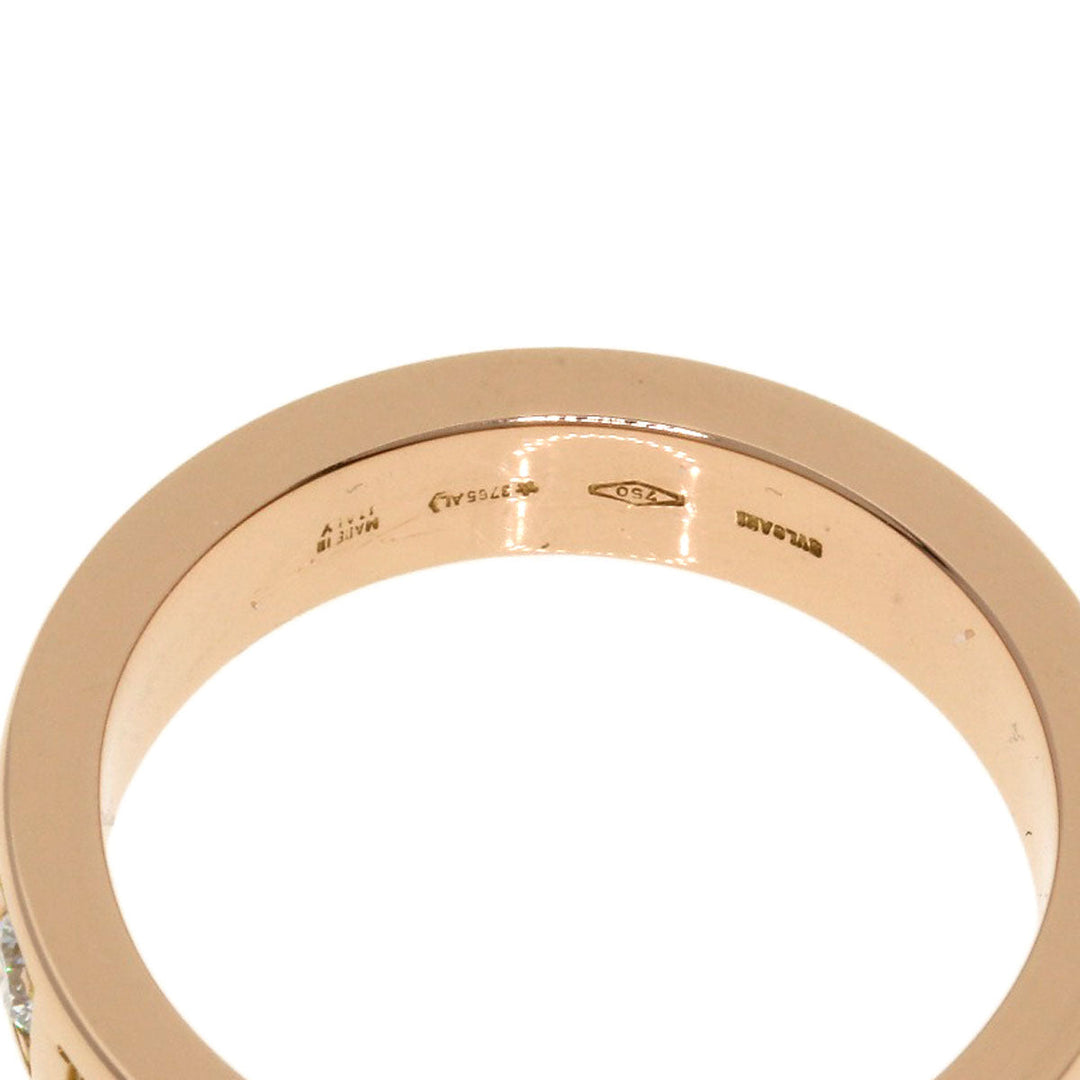 BVLGARI Ring 18K Pink Gold gold W logo diamond