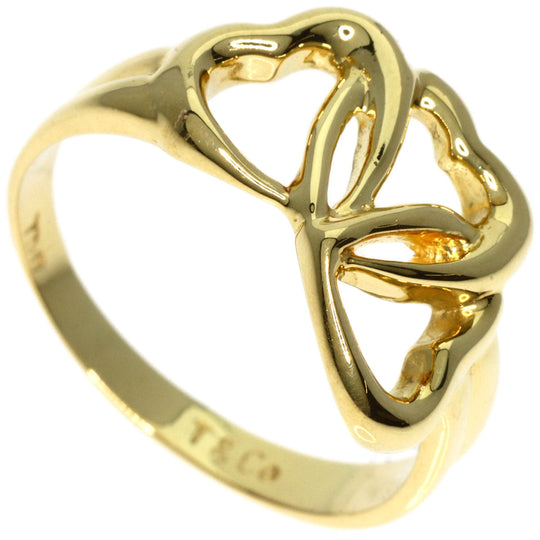 TIFFANY&Co. Ring 18K Yellow Gold gold Triple heart Women Used Authentic