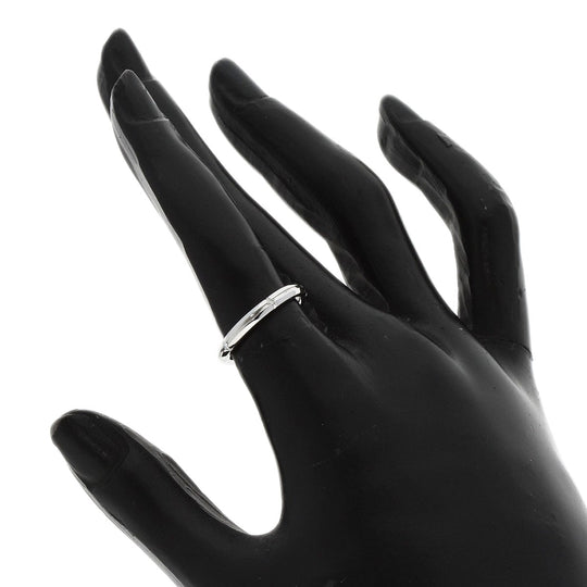 TIFFANY&Co. Ring K18WG Silver Streamerica Women Used Authentic