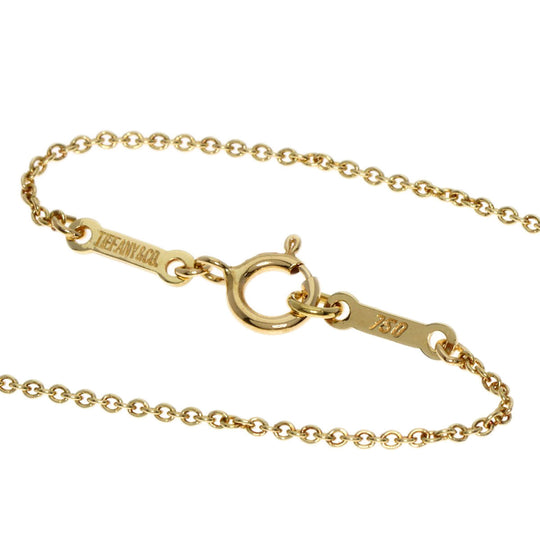 TIFFANY&Co. Necklace 18K Yellow Gold gold Open Heart 2P Diamond Women Used Authentic