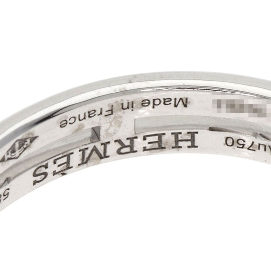 HERMES Ring K18WG Silver Arianne Wedding #58
