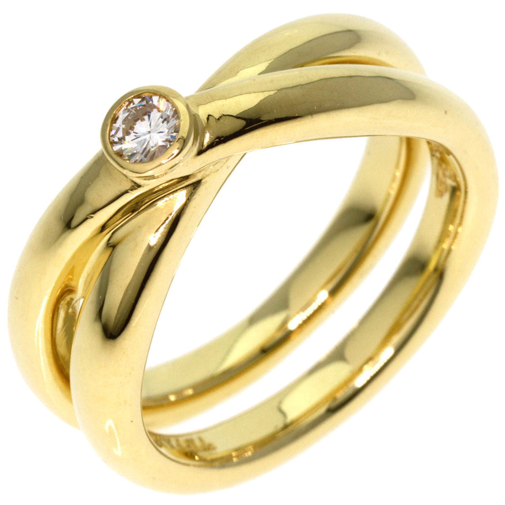 TIFFANY&Co. Ring 18K Yellow Gold gold Paloma Picasso Cross 1P Diamond