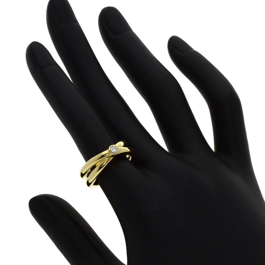 TIFFANY&Co. Ring 18K Yellow Gold gold Paloma Picasso Cross 1P Diamond