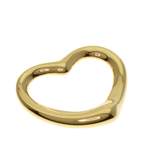 TIFFANY&Co. Pendant top 18K Yellow Gold gold Open Heart TOP Women Used Authentic