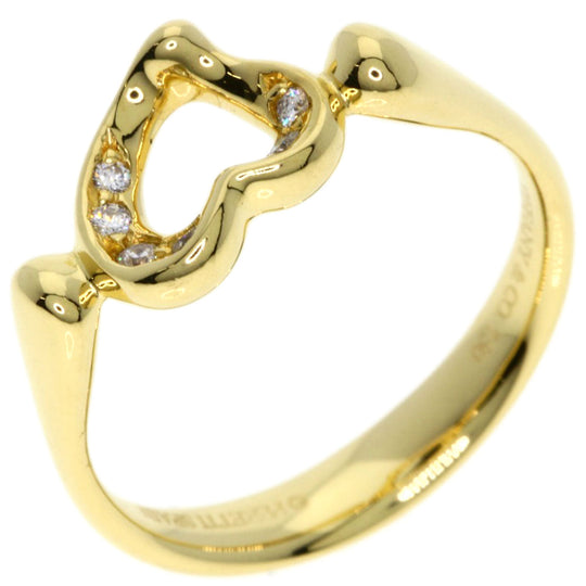 TIFFANY&Co. Ring 18K Yellow Gold gold Open heart diamond Women Used Authentic