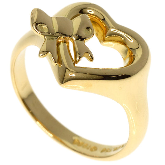 TIFFANY&Co. Ring 18K Yellow Gold gold Heart ribbon Women Used Authentic