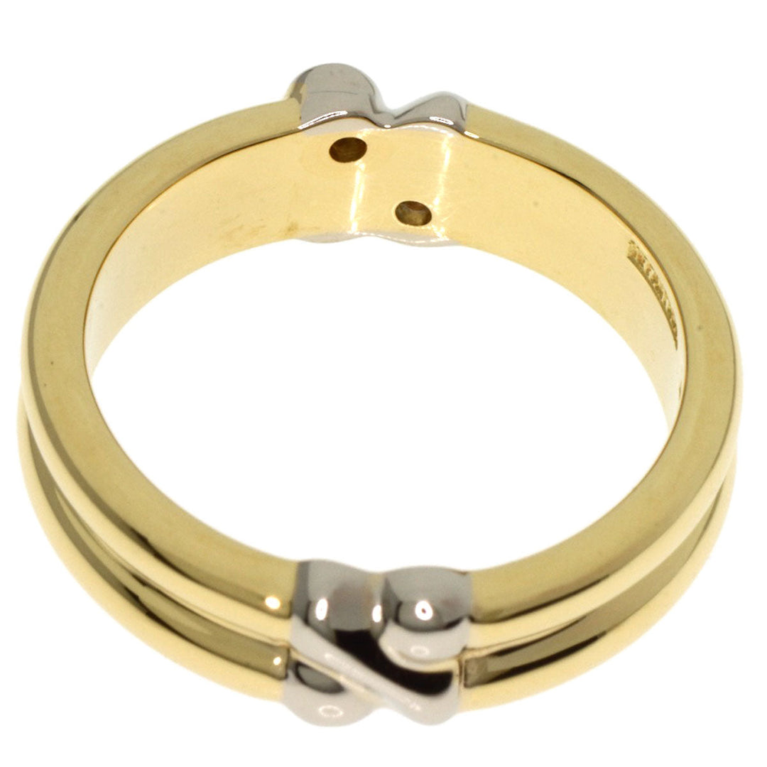 TIFFANY&Co. Ring 18K Yellow Gold gold Signature Cross 2P Diamond Women Used Authentic