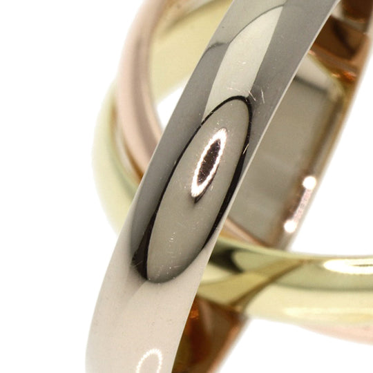 CARTIER Ring K18YG , K18WG , K18PG gold Trinity  #52 Women Used Authentic