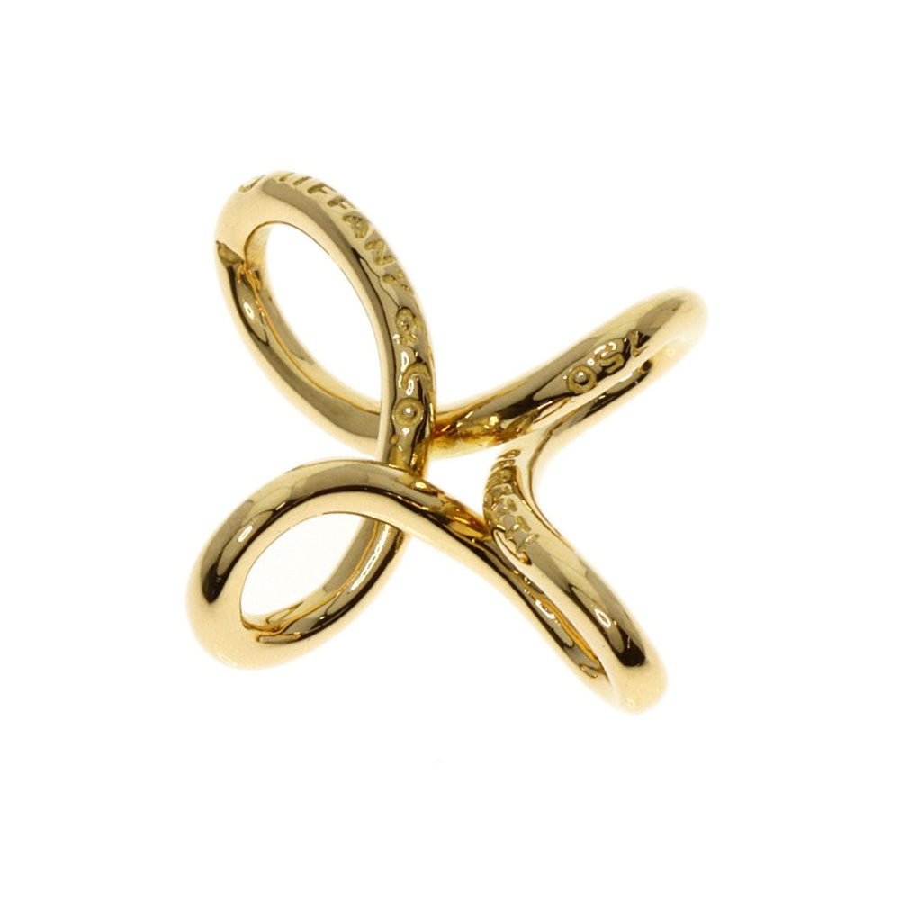 TIFFANY&Co. Pendant top 18K Yellow Gold gold Infinity Cross