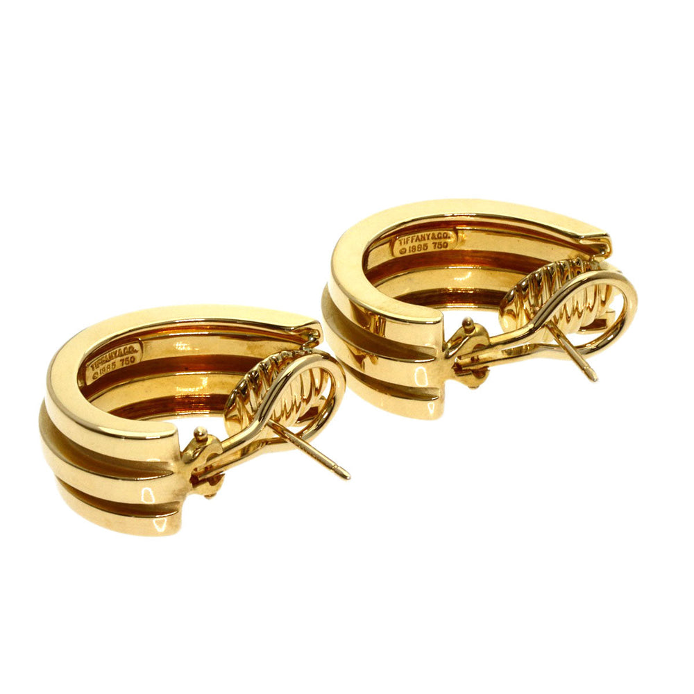 TIFFANY&Co. Pierce 18K Yellow Gold gold Grooved Women Used Authentic