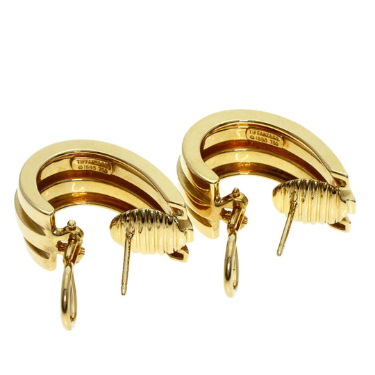 TIFFANY&Co. Pierce 18K Yellow Gold gold Grooved Women Used Authentic