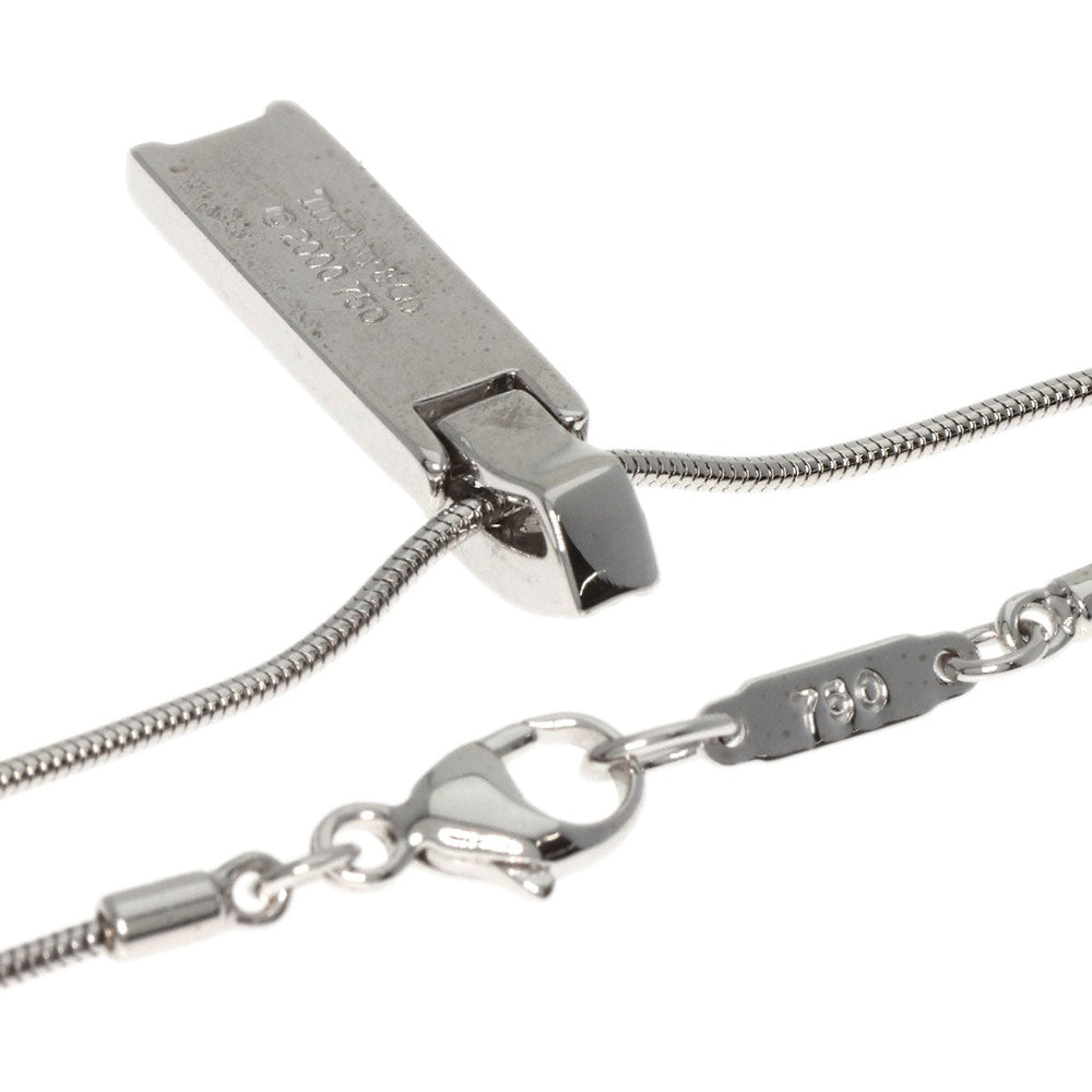 TIFFANY&Co. Necklace K18WG Silver Atlas Bar Diamond