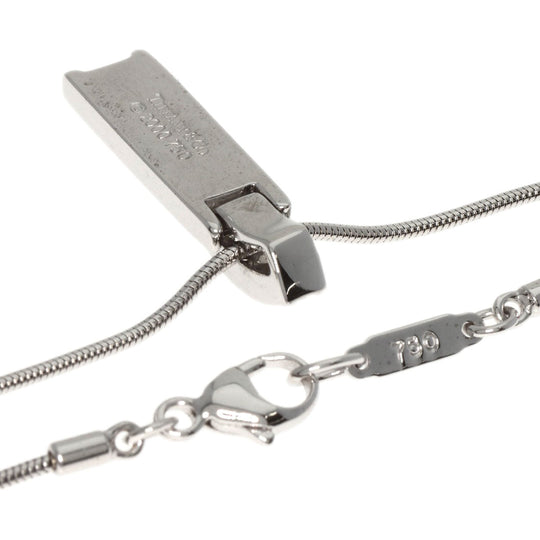 TIFFANY&Co. Necklace K18WG Silver Atlas Bar Diamond