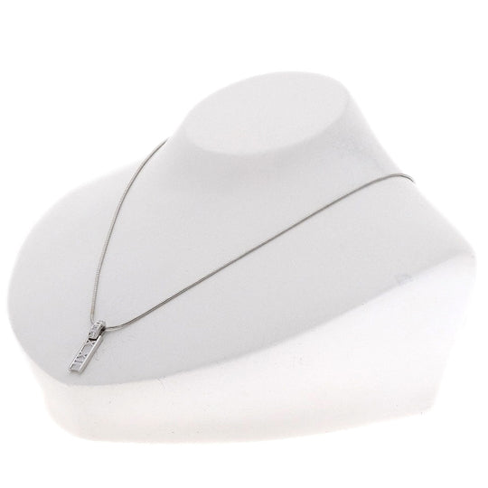 TIFFANY&Co. Necklace K18WG Silver Atlas Bar Diamond