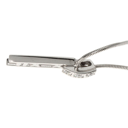 TIFFANY&Co. Necklace K18WG Silver Atlas Bar Diamond