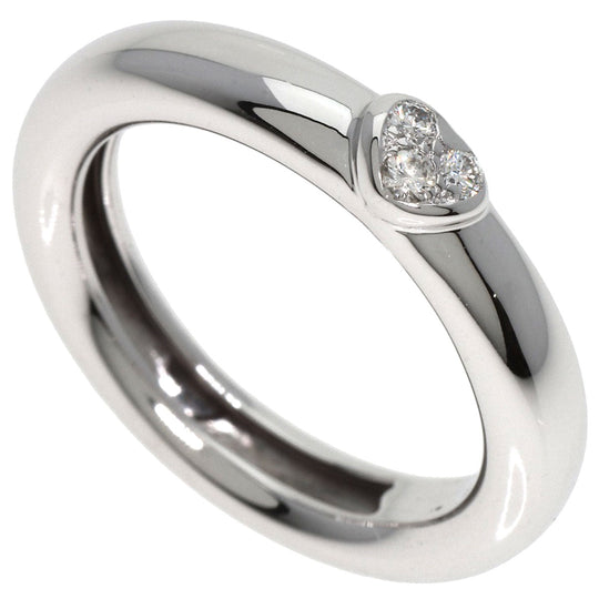 TIFFANY&Co. Ring K18WG Silver Friendship Heart Diamond