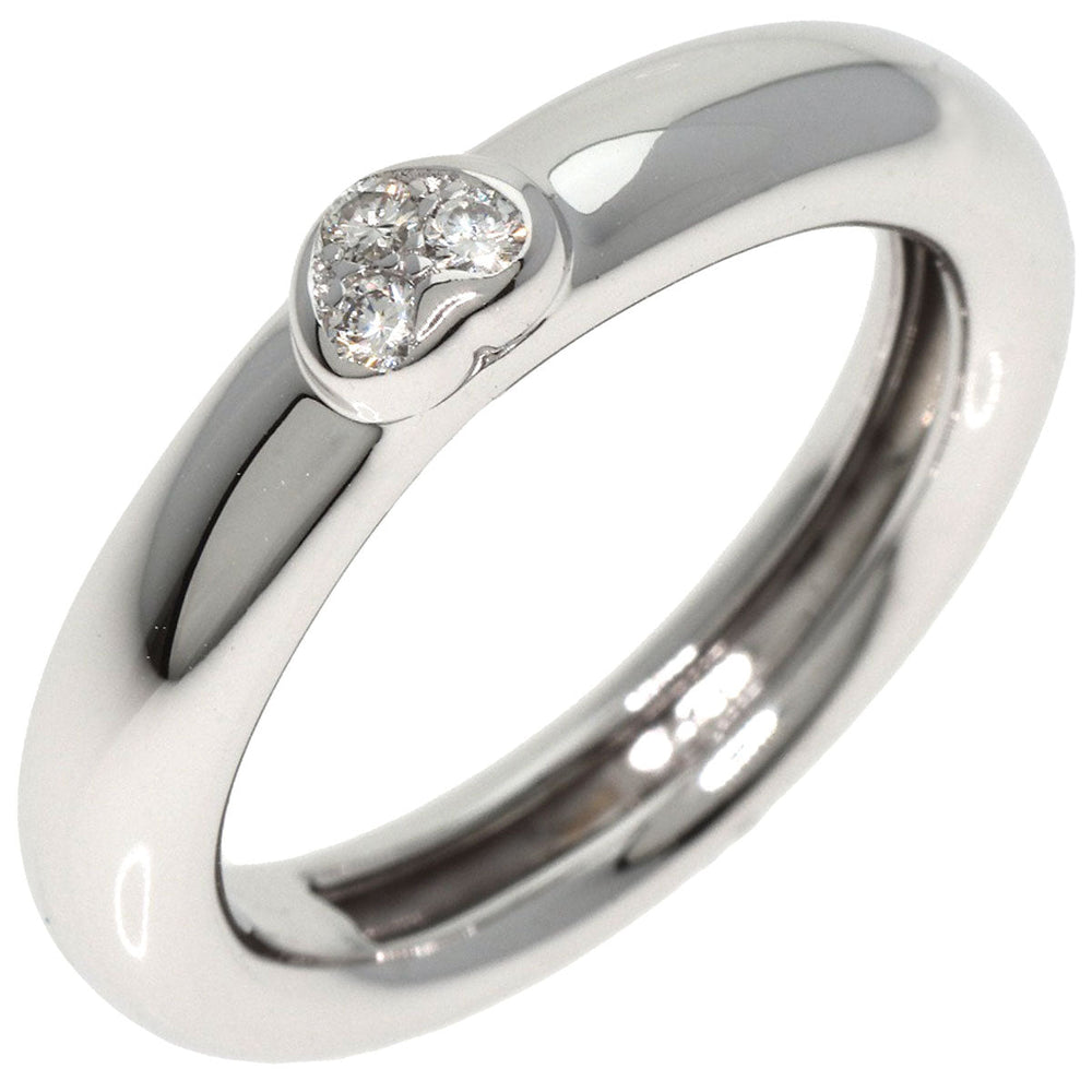 TIFFANY&Co. Ring K18WG Silver Friendship Heart Diamond