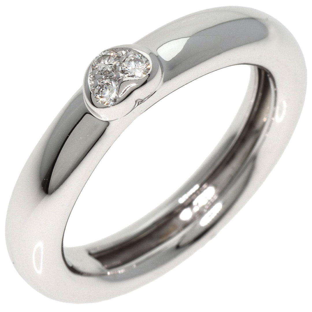 TIFFANY&Co. Ring K18WG Silver Friendship Heart Diamond