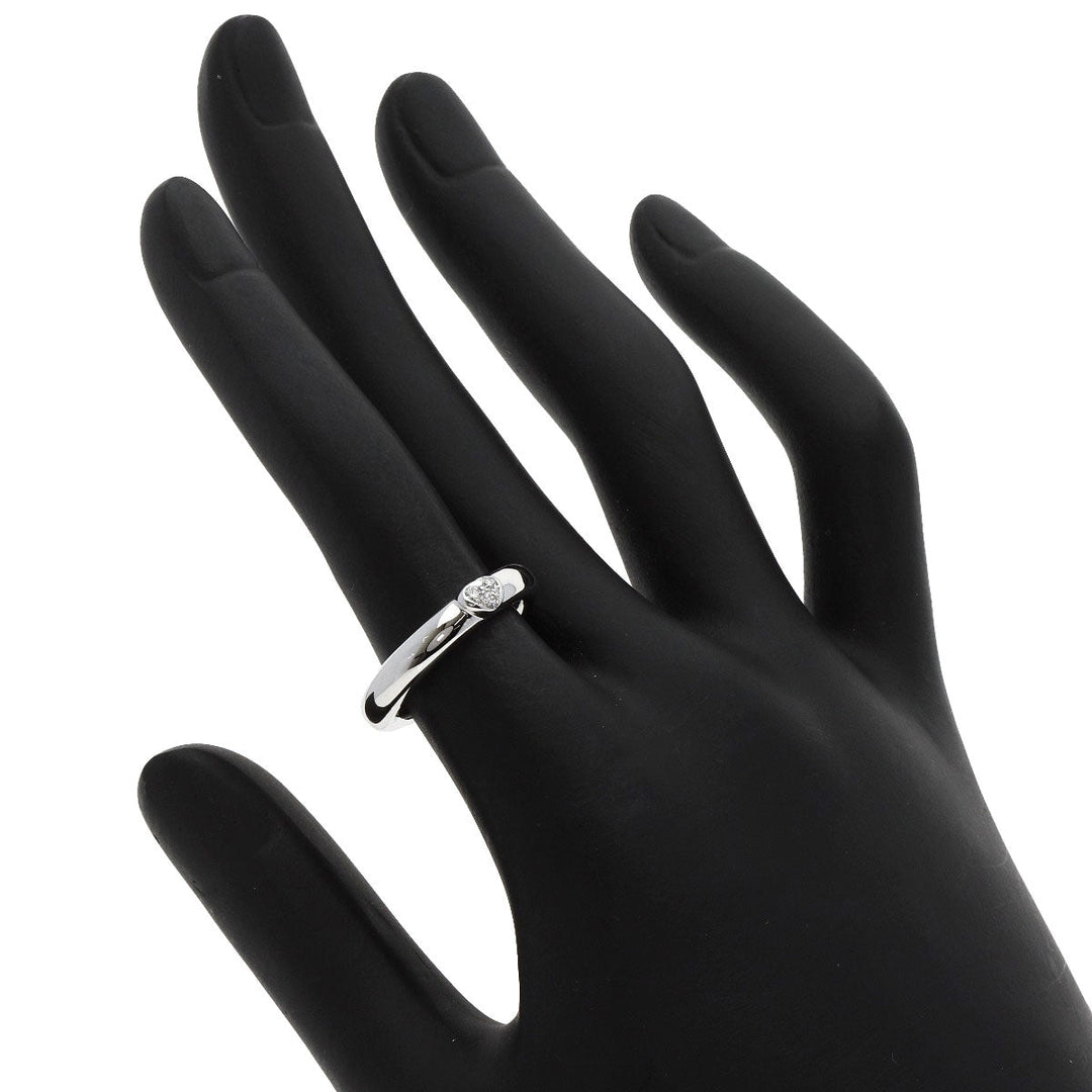 TIFFANY&Co. Ring K18WG Silver Friendship Heart Diamond