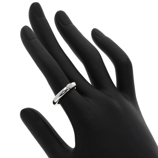 TIFFANY&Co. Ring K18WG Silver Friendship Heart Diamond