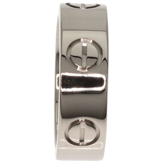 CARTIER Ring K18WG Silver Love Ring #47 Women Used Authentic