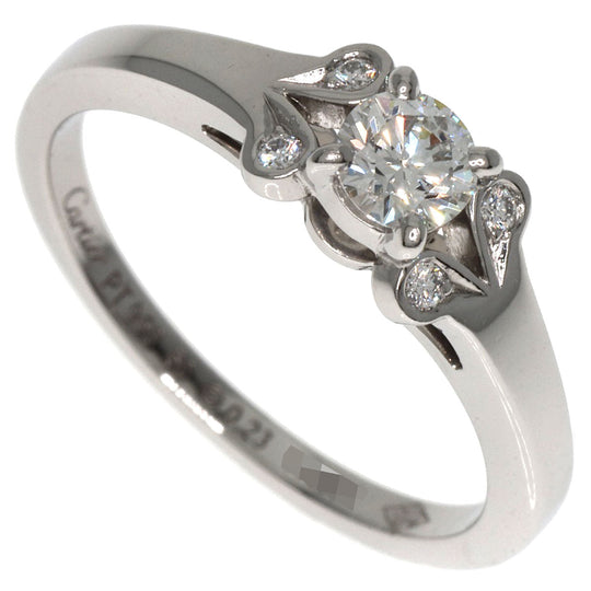 CARTIER Ring PT950 Silver Ballerina Diamond # 50 Women Used Authentic