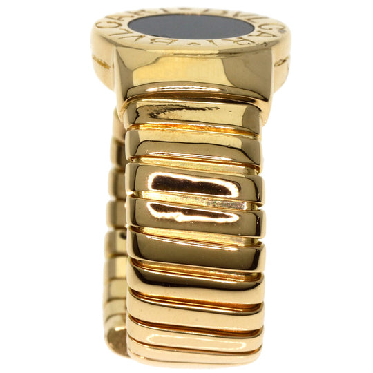 BVLGARI Ring 18K Yellow Gold gold Tubogas onyx Women Used Authentic