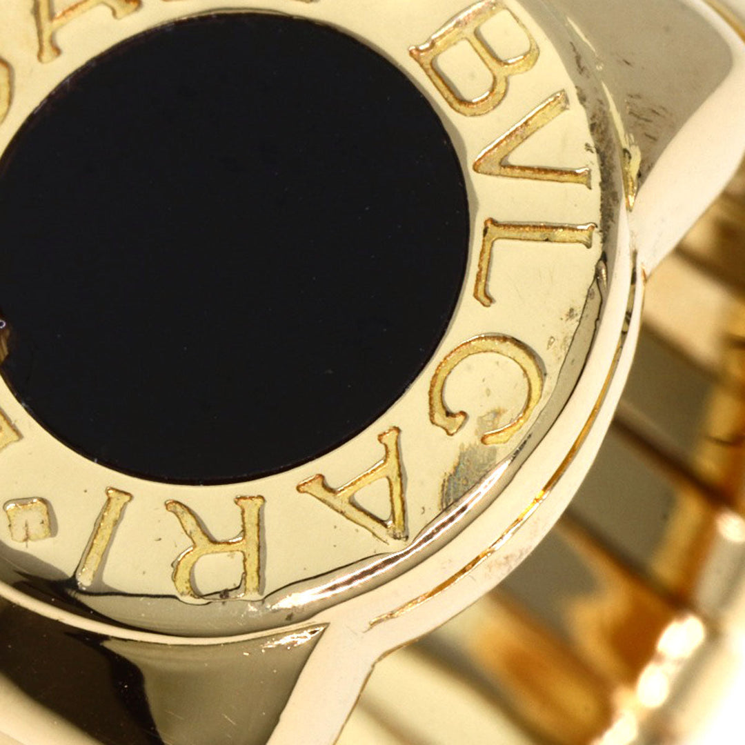 BVLGARI Ring 18K Yellow Gold gold Tubogas onyx Women Used Authentic