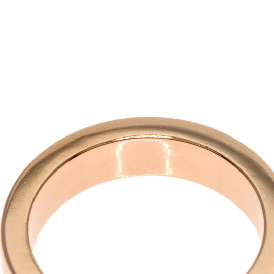 BVLGARI Ring 18K Yellow Gold gold Double logo 1P Diamond Women Used Authentic