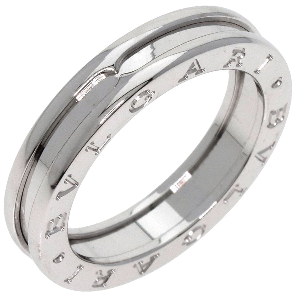 BVLGARI Ring K18WG Silver B-zero1 B-zero One 1 Band XS #57 Women Used Authentic