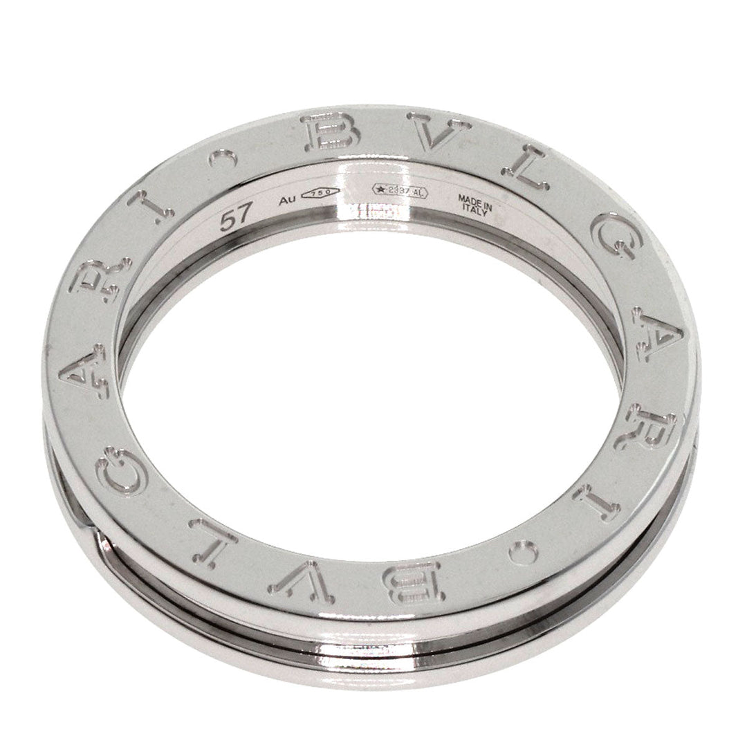 BVLGARI Ring K18WG Silver B-zero1 B-zero One 1 Band XS #57 Women Used Authentic