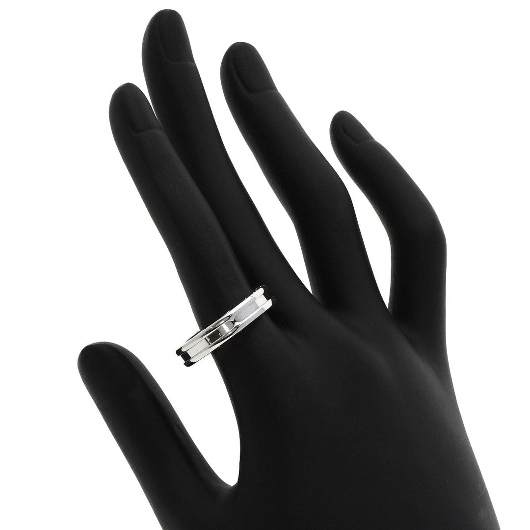 BVLGARI Ring K18WG Silver B-zero1 B-zero One 1 Band XS #57 Women Used Authentic