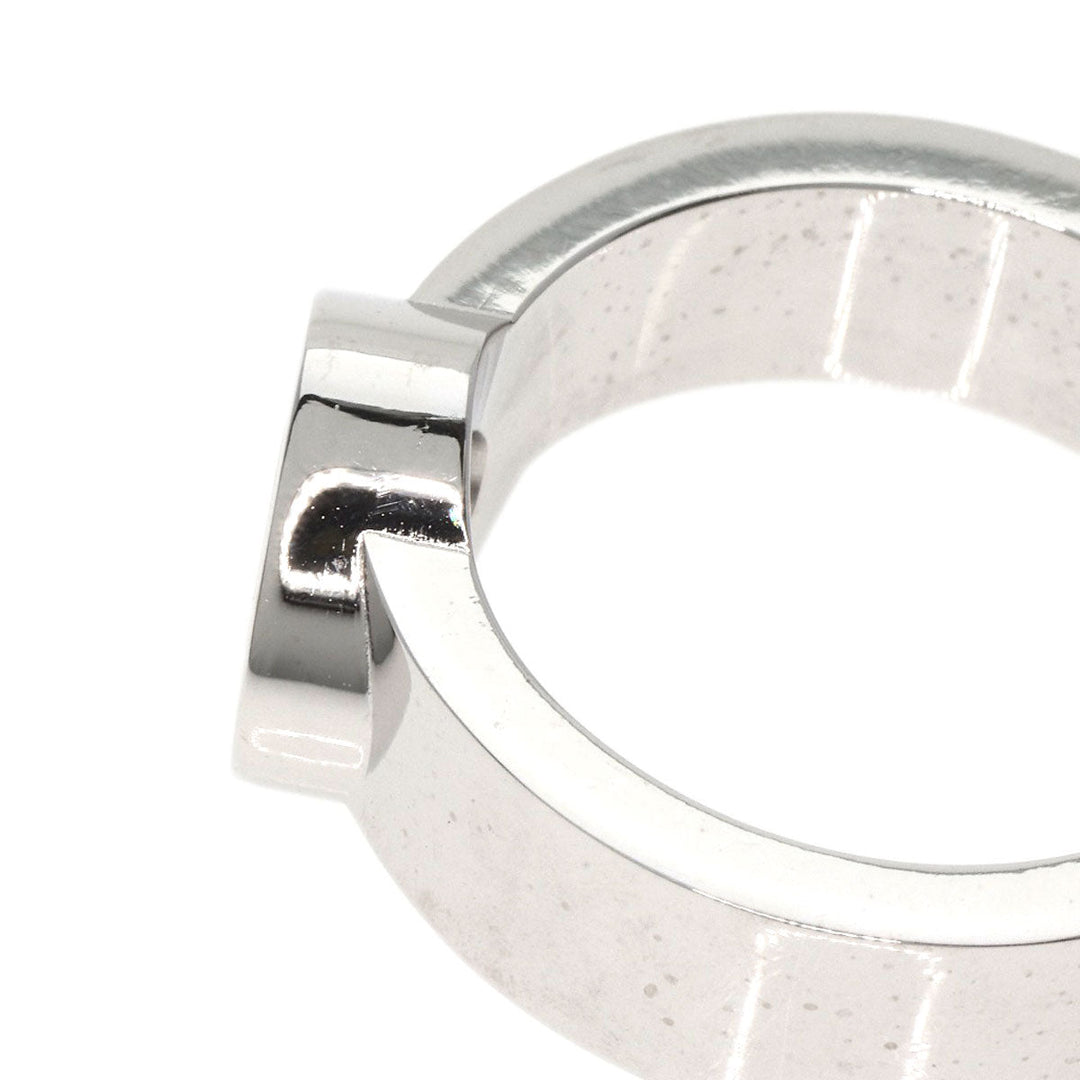 Chopard Ring K18WG Silver Happy Diamond 82/2897-20 Women Used Authentic