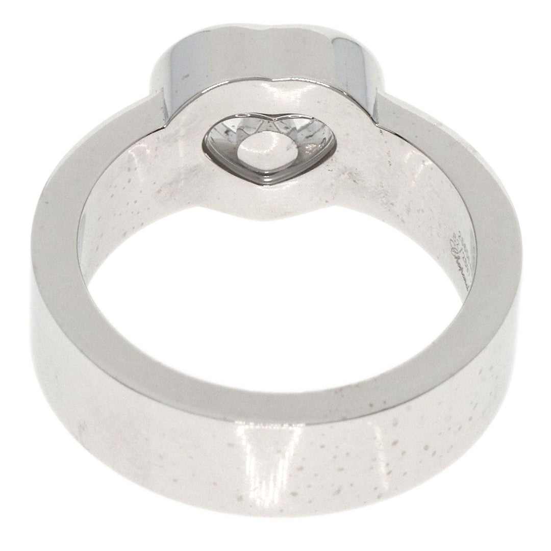 Chopard Ring K18WG Silver Happy Diamond 82/2897-20 Women Used Authentic