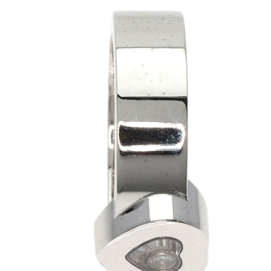 Chopard Ring K18WG Silver Happy Diamond 82/2897-20 Women Used Authentic
