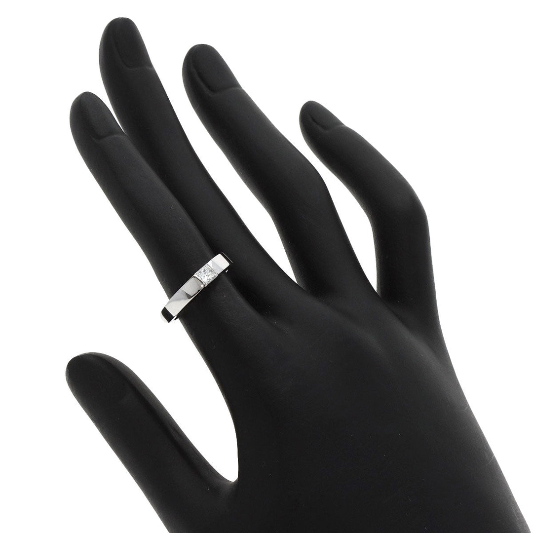 CARTIER Ring K18WG Silver Date with Diamond #48