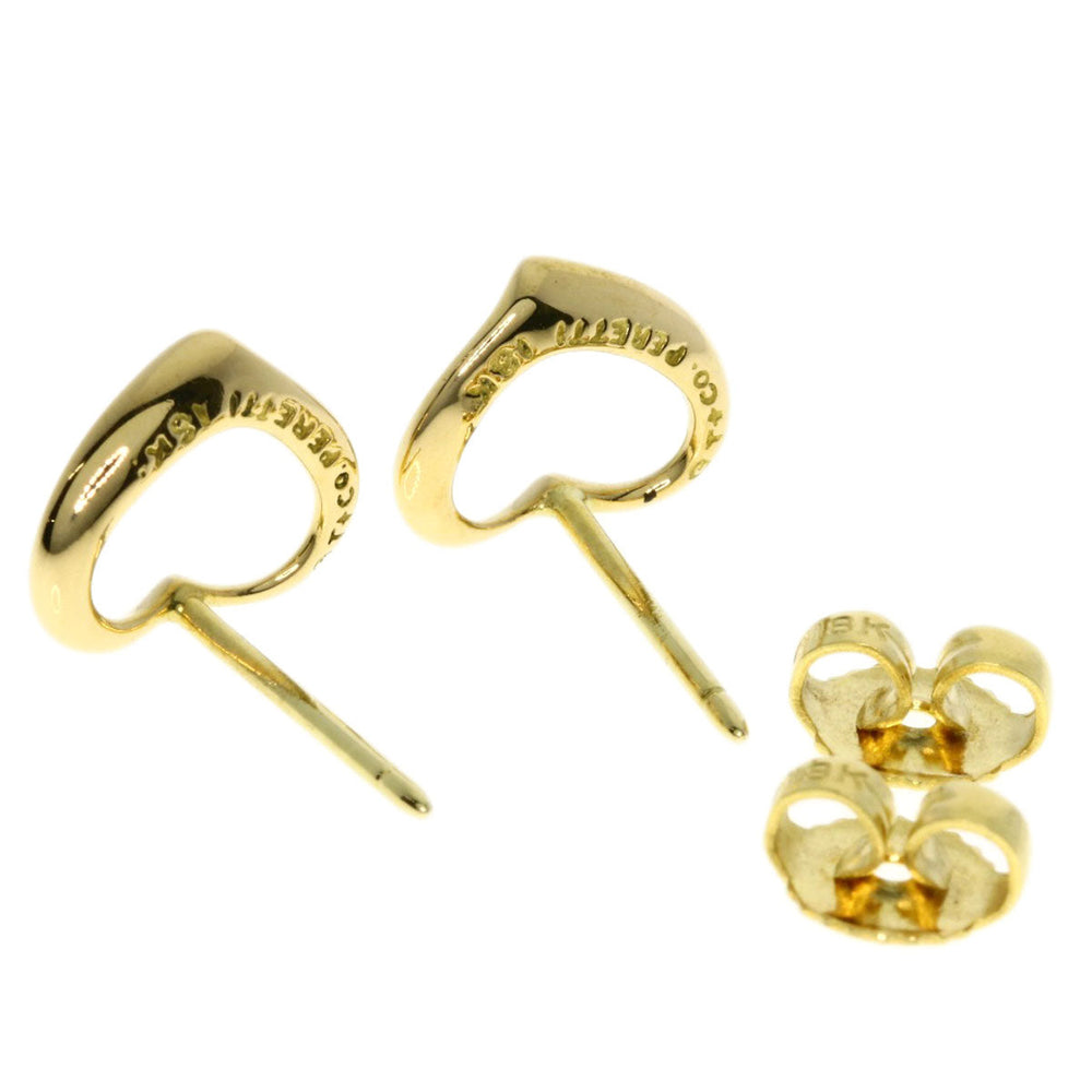 TIFFANY&Co. Pierce 18K Yellow Gold gold Open heart Women Used Authentic