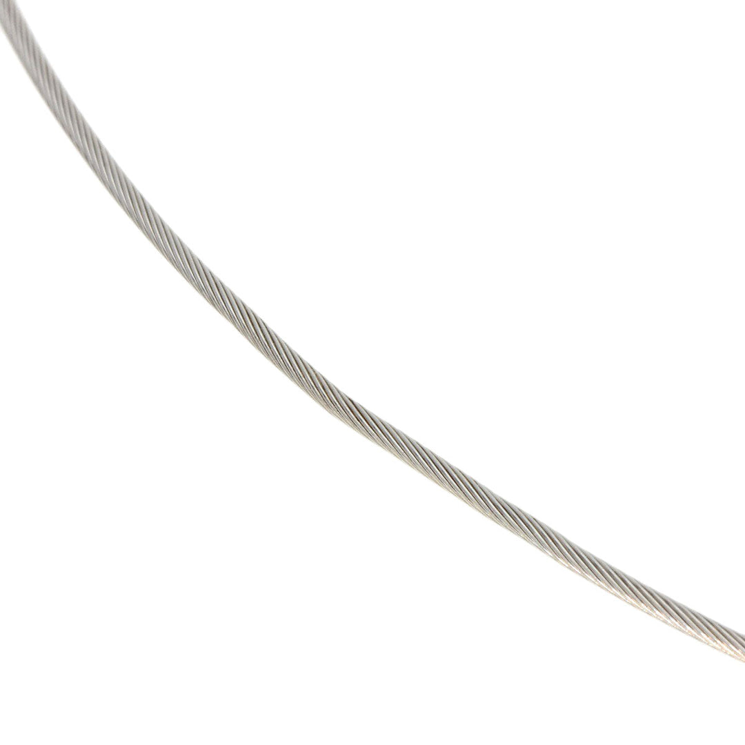 TASAKI Necklace K18WG Silver Black Pearl Wire