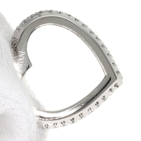 Damiani Necklace PT950 Silver Lover's Heart Diamond