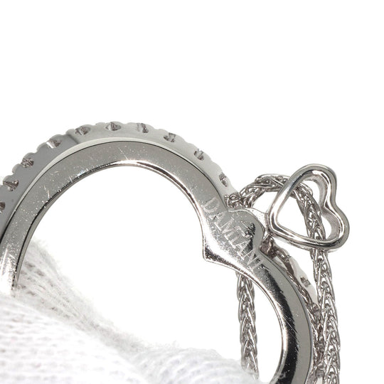 Damiani Necklace PT950 Silver Lover's Heart Diamond