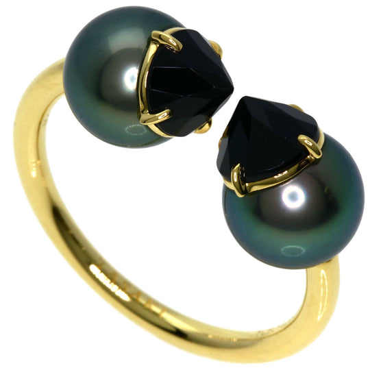 TASAKI Ring 18K Yellow Gold gold Refine Rebellion Pearl Spinel Women Used Authentic