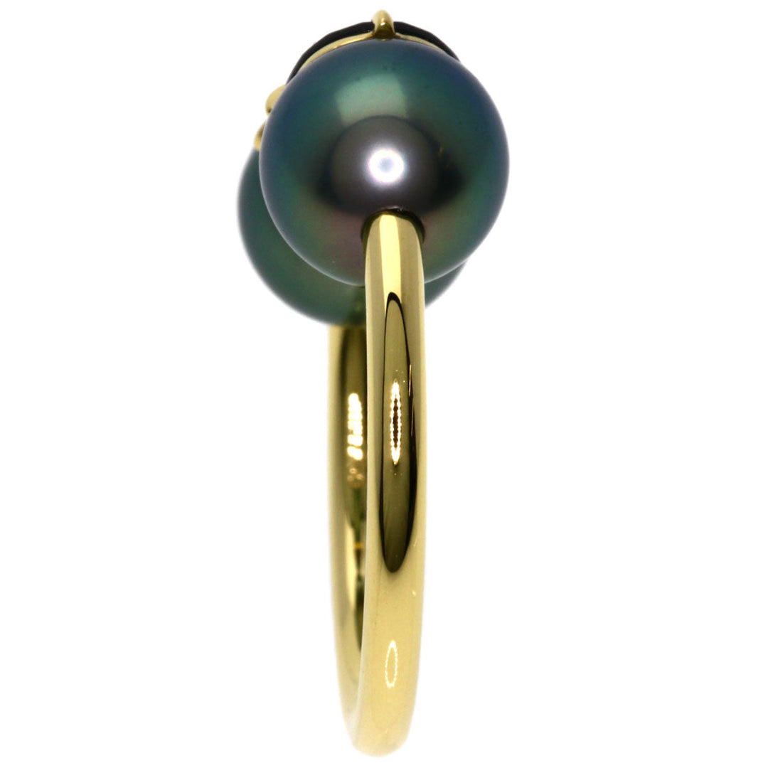 TASAKI Ring 18K Yellow Gold gold Refine Rebellion Pearl Spinel Women Used Authentic