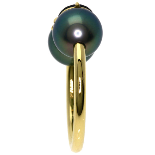 TASAKI Ring 18K Yellow Gold gold Refine Rebellion Pearl Spinel Women Used Authentic