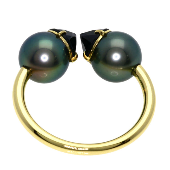 TASAKI Ring 18K Yellow Gold gold Refine Rebellion Pearl Spinel Women Used Authentic