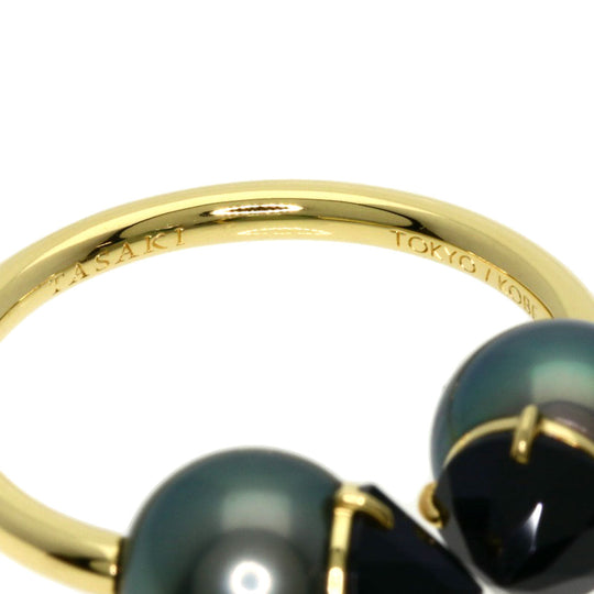 TASAKI Ring 18K Yellow Gold gold Refine Rebellion Pearl Spinel Women Used Authentic