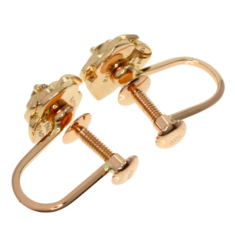 PIAGET Earring 18K Pink Gold gold Rose 1P Diamond Women Used Authentic