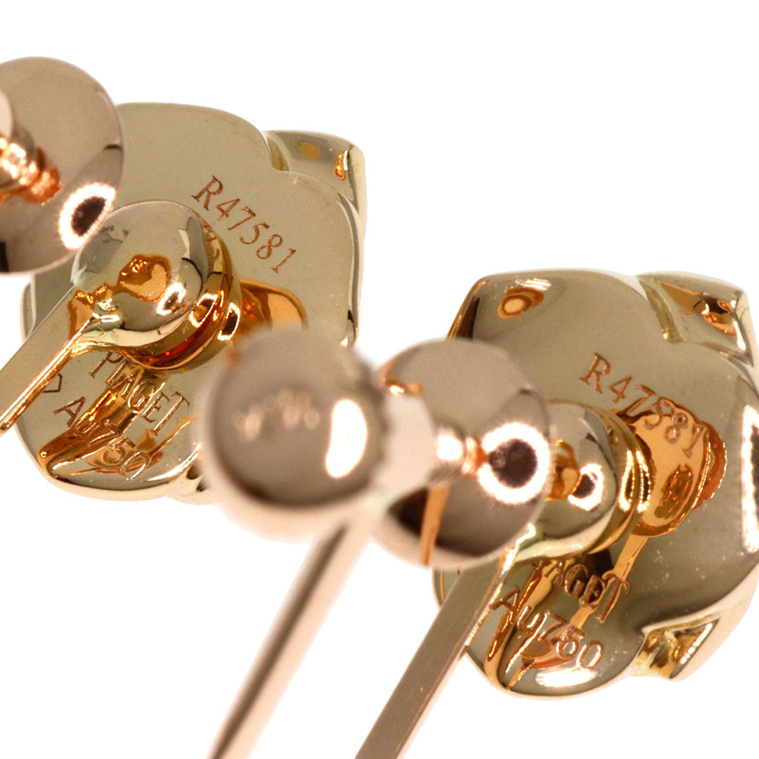 PIAGET Earring 18K Pink Gold gold Rose 1P Diamond Women Used Authentic