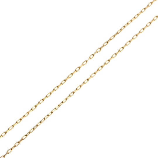 agete Necklace K10YG gold Ruby Women Used Authentic