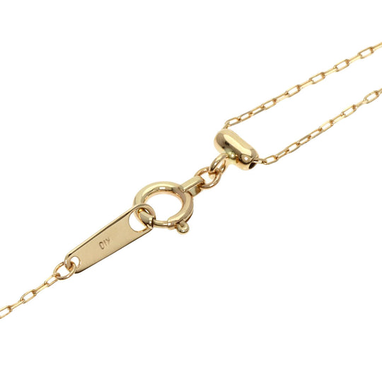 agete Necklace K10YG gold Ruby Women Used Authentic